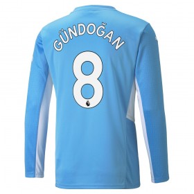 Tenue Manchester City Ilkay Gundogan 8 Domicile 2021-2022 Maillot de Foot ML